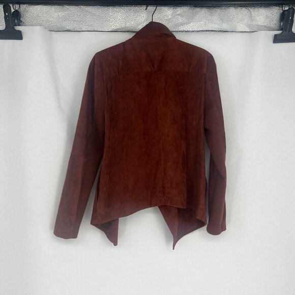 BB Dakota Nordstrom Women’s Faux Suede Cherrywood Drape Front - Picture 7 of 7